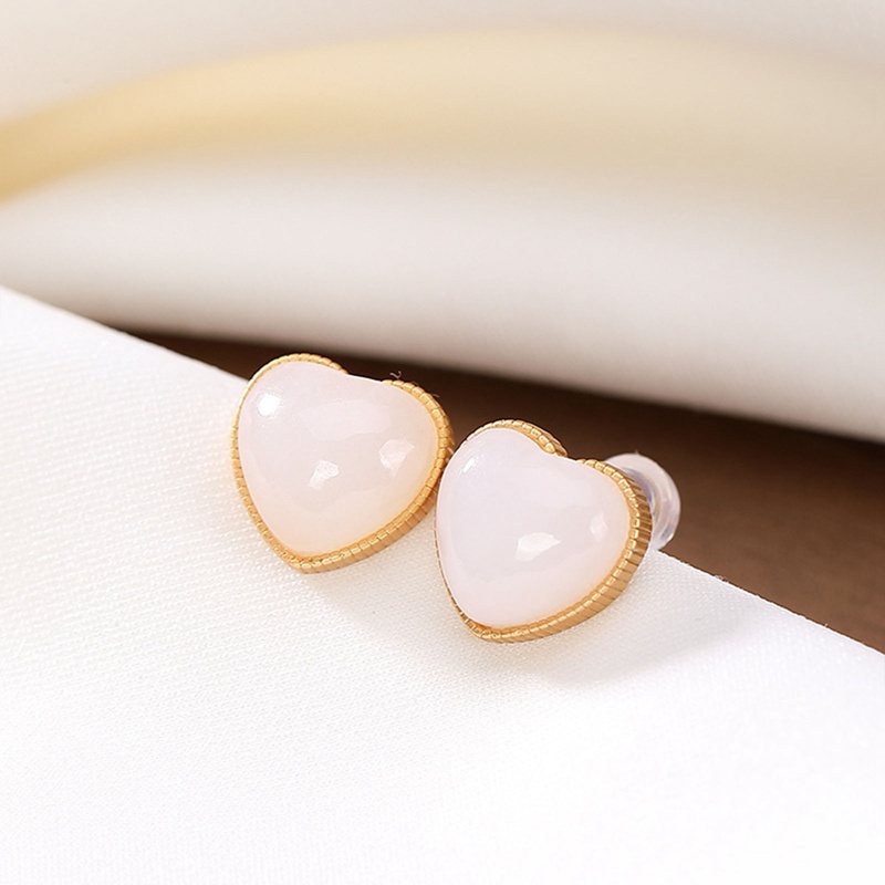 Fancyqube Anting S925 Sterling Silver Lapis Emas Aksen Batu Akik Merah Untuk Wanita