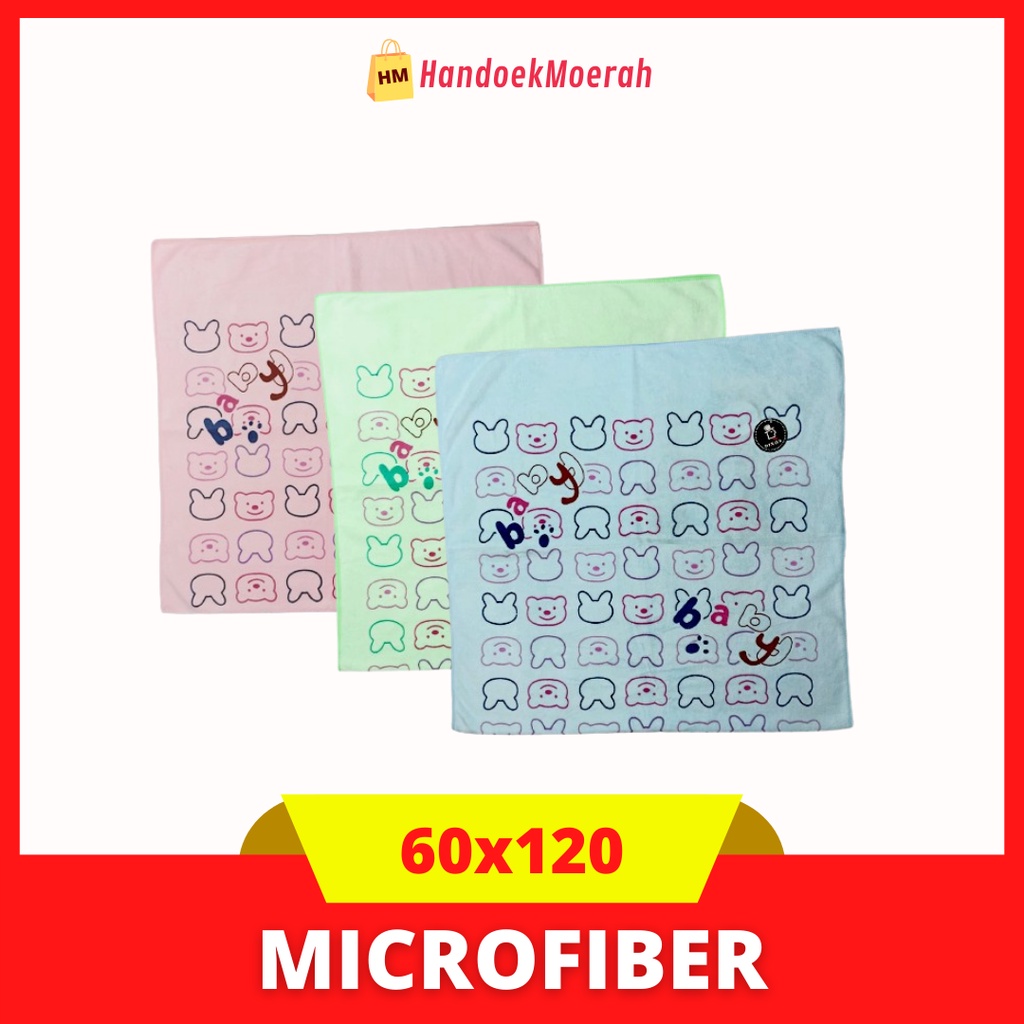 Handuk Mandi Baby Microfiber Murah / Towel Motif MF-9046 60x120