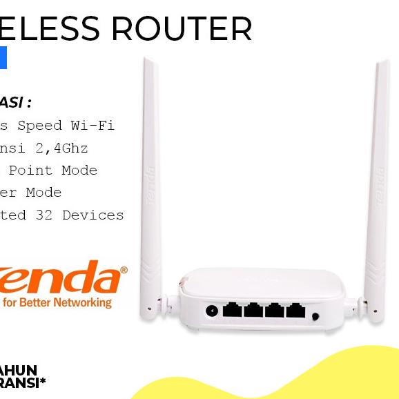 Tenda N301 Wireless Router 2 Antena Router N300 Extender Wifi 300Mbps