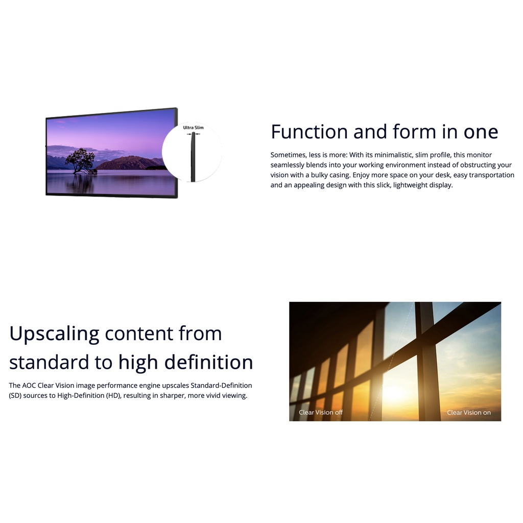 AOC 24V2Q 23.8 inch IPS Monitor Full HD LED 75Hz 1920x1080 AMD HDMI DP