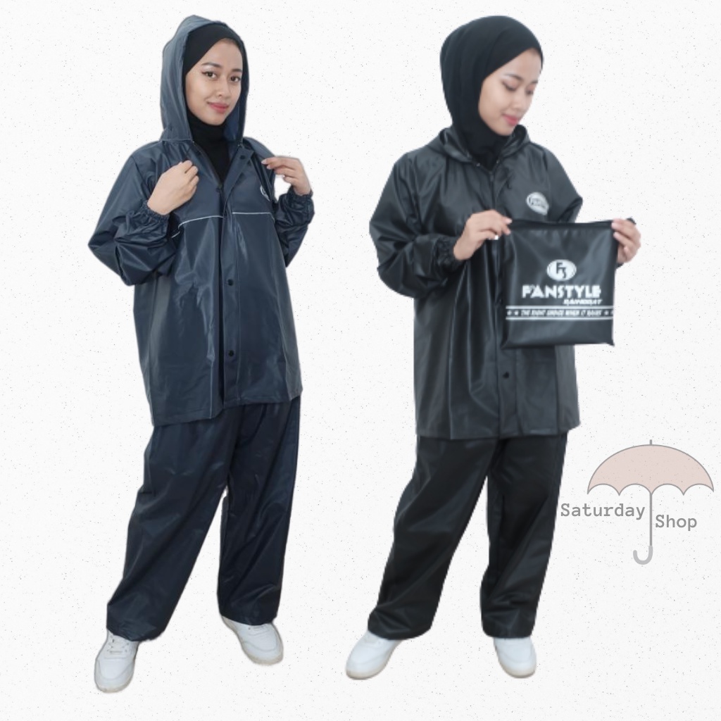 Jas Hujan Pria Wanita Mantel Mantol Raincoat Jas Hujan Jumbo Jas Hujan Kuat dan Tebal Jas Hujan Wate