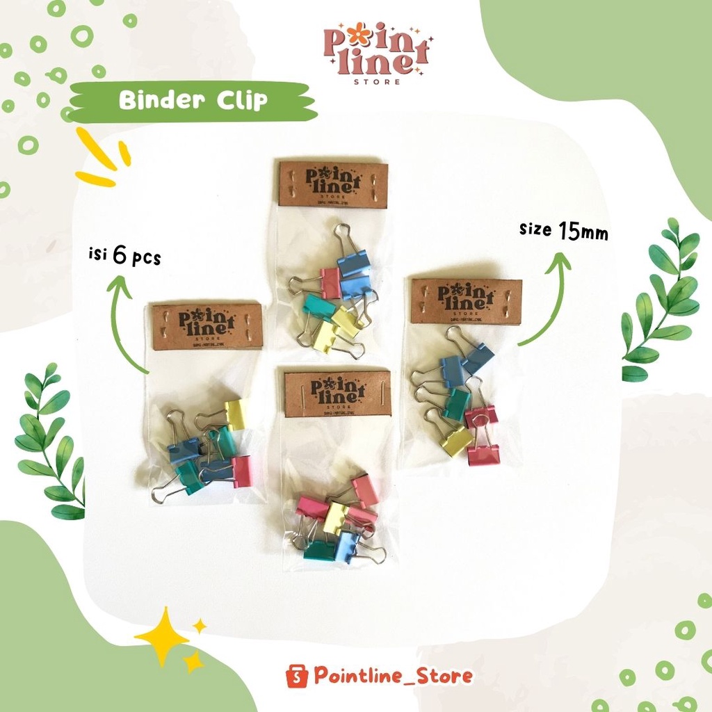 

Binder Clip 15mm - Warna Pastel