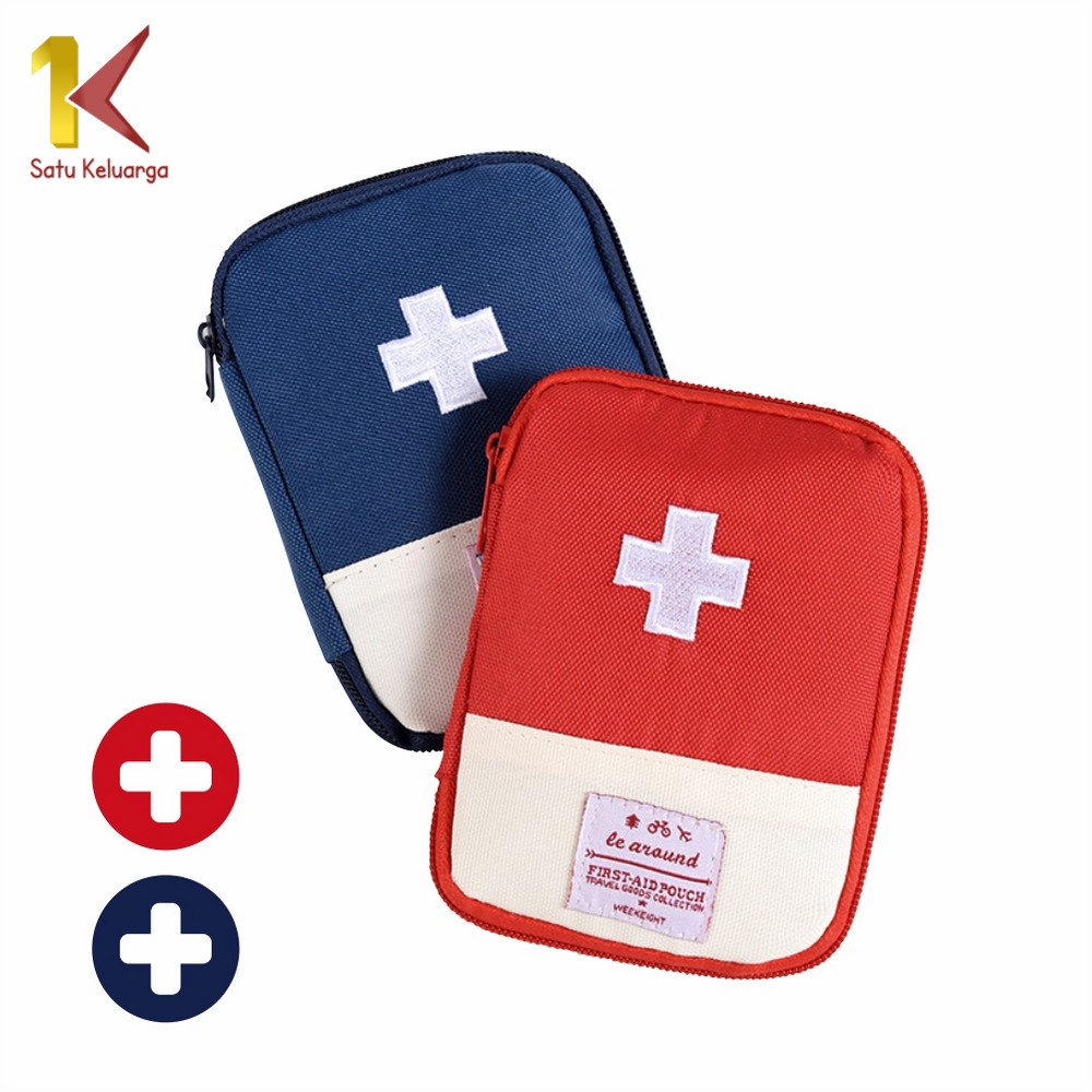 Satu Keluarga Tas Obat P3K T42 Tempat Obat Peralatan Organized P3K Mini Travel Organizer Tas Obat / 