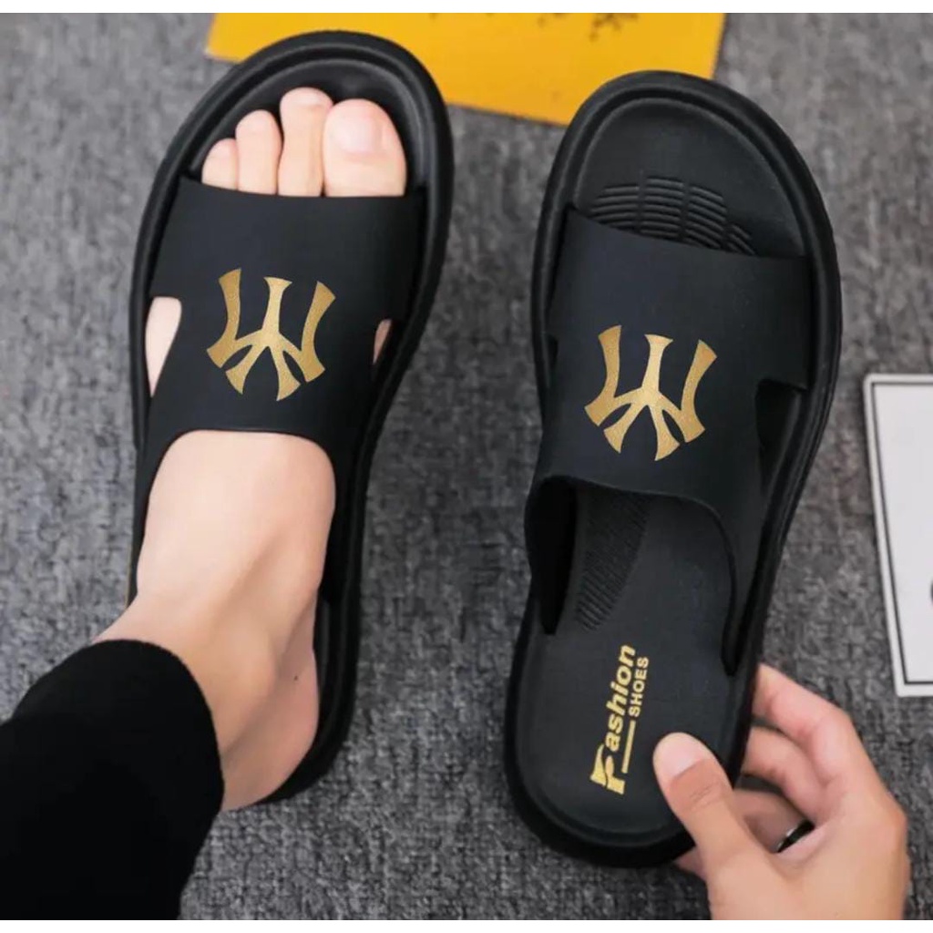 Sandal selop pria Import kekinian - Sendal Cowok Terbaru - Sandal Japit Keren Jepit Kulit Sintetis