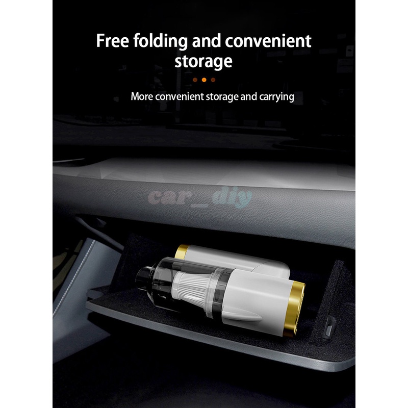 Q8 Vacuum Cleaner Lipat Wireless 9000Pa Dengan Lampu LED 3 In 1 Untuk Mobil