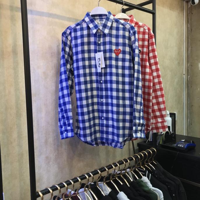 Kemeja Pria Comme Des Garcons Play Shirt Pk Cdg-Km335 Shopvina1