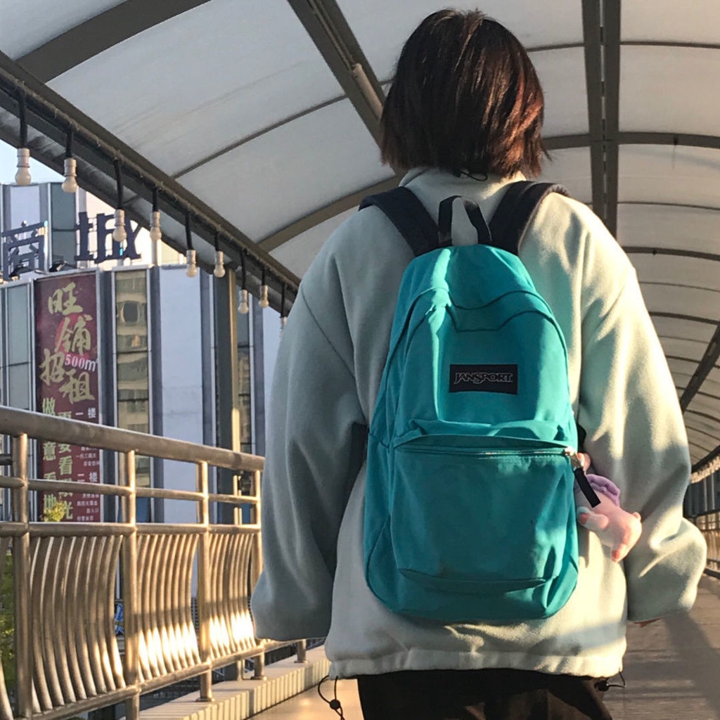 Sera Super Jasper SUPER JANSPORT ransel hijau neon fashion warna kontras tas sekolah pria dan wanita