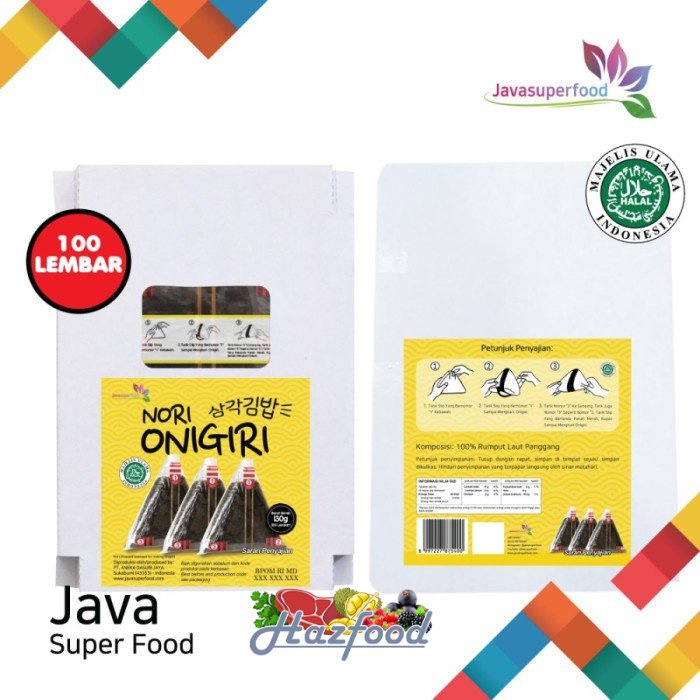 

Java Super Food Nori I Nori Wrapper Onigiri Triangle - 100 Lembar