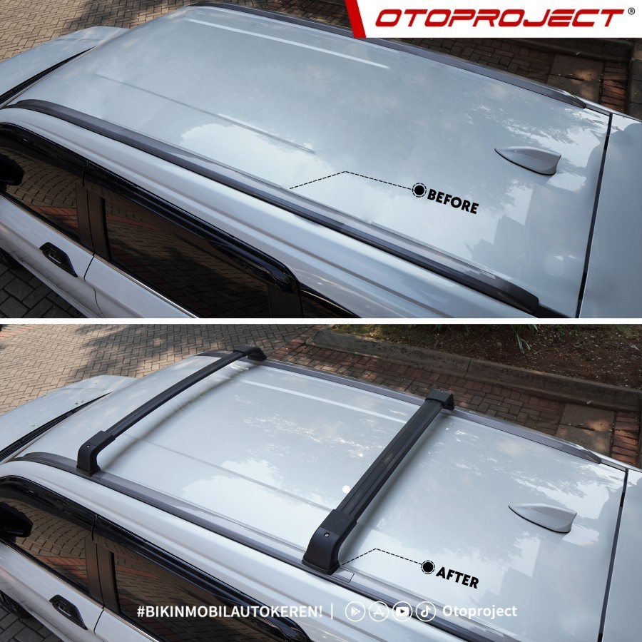 Crossbar Cross Bar Kaki Rack Jepit Roof Rail Mobil Hyundai Palisade 2021 2022 Otoproject