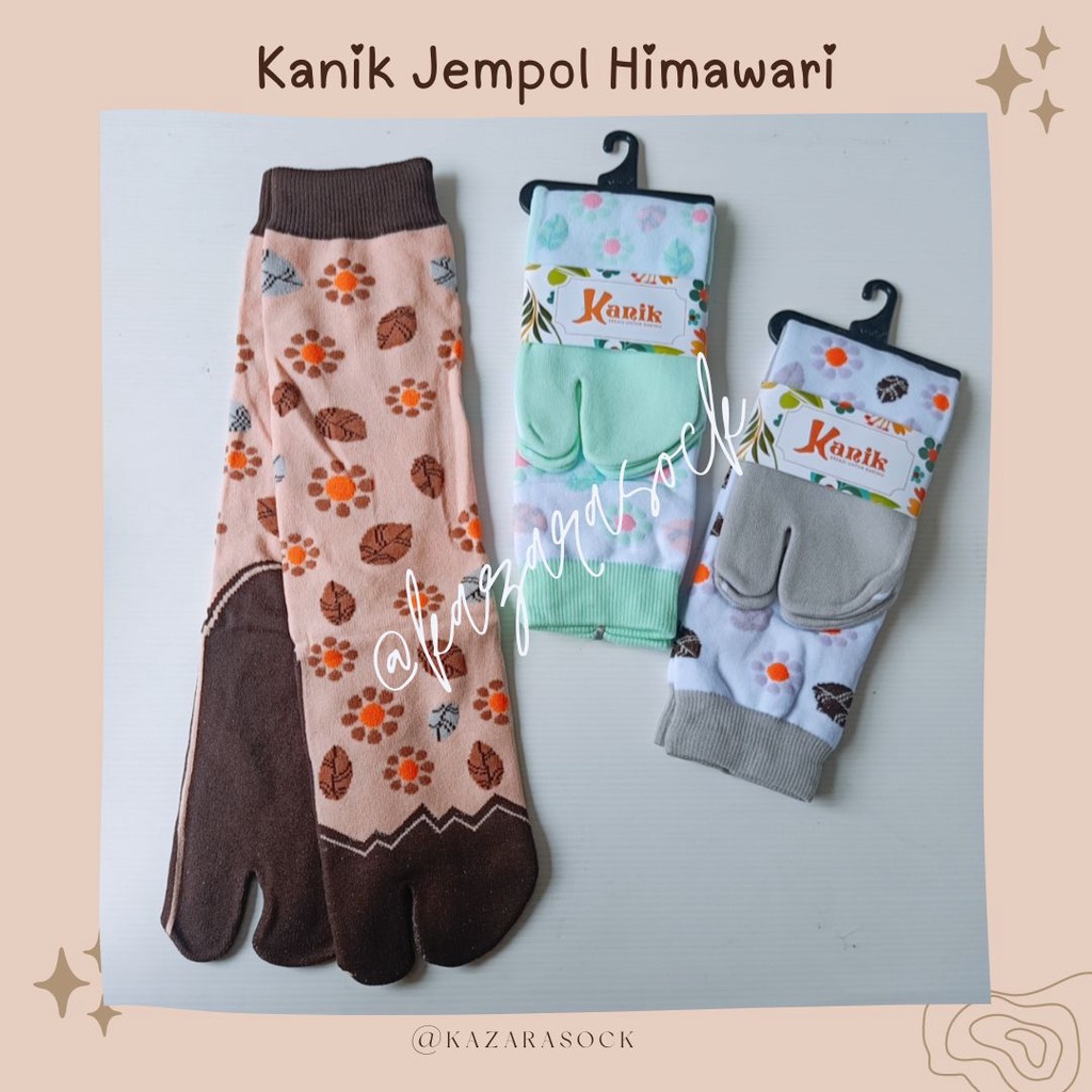 Kazarasock - Kaos Kaki Jempol Motif Himawari - KANIK Motif