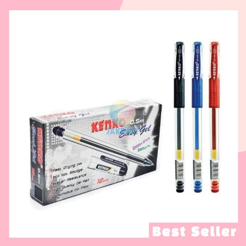 

Pulpen Gel Kenko Easy Gel 0.5mm 1 Lusin Isi 12 Pcs
