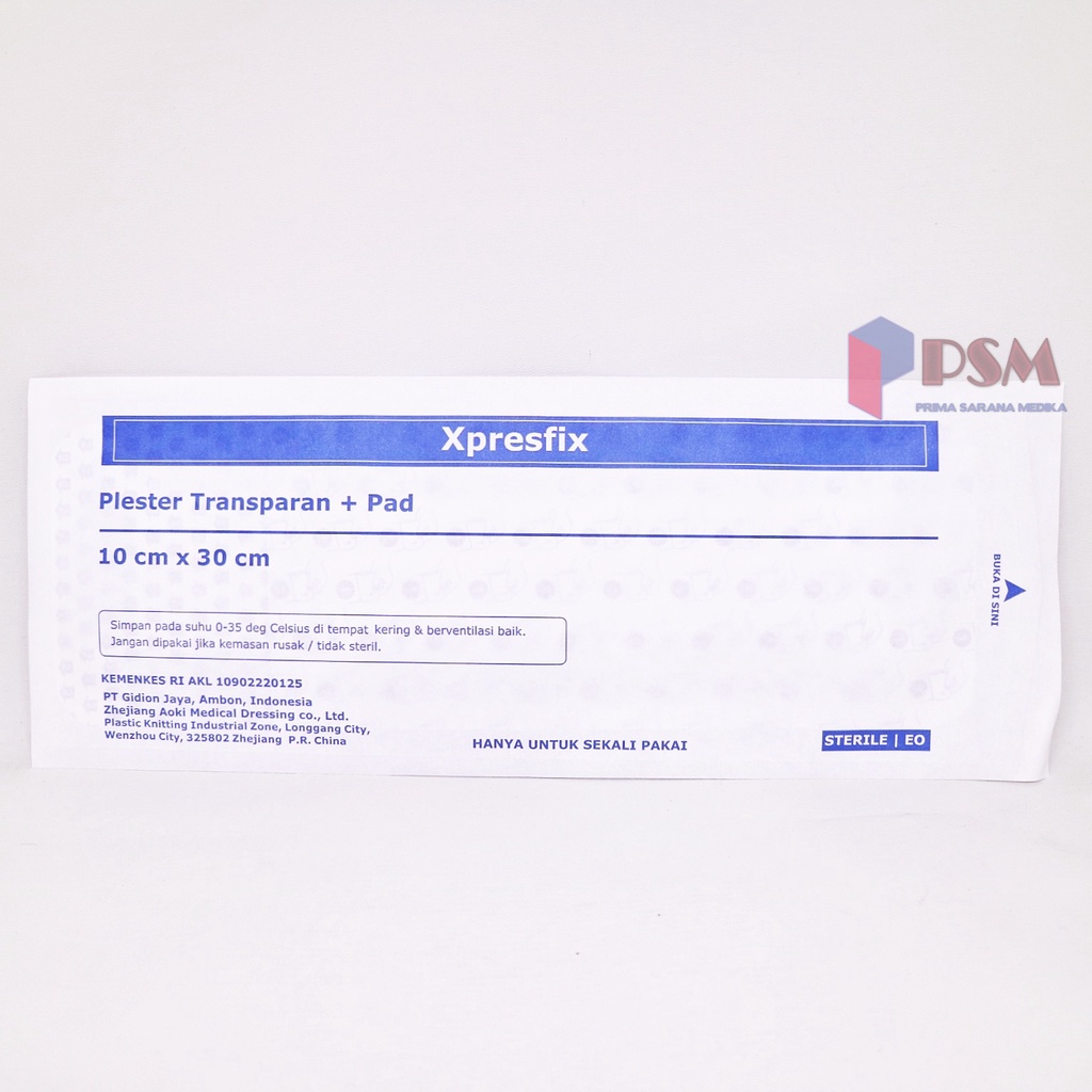 Xpresfix 10x30cm Plester Luka Operasi Anti Air Transparan+Pad Dermafix