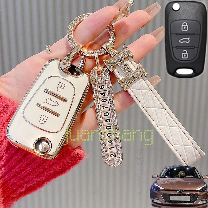 Casing Kunci Mobil Model Flip Bahan TPU Untuk Hyundai i20 I30 Ix20 ix35 KIA Rio 3 Soulma Ceed K2 Cerato Sportage Ix20 ix35