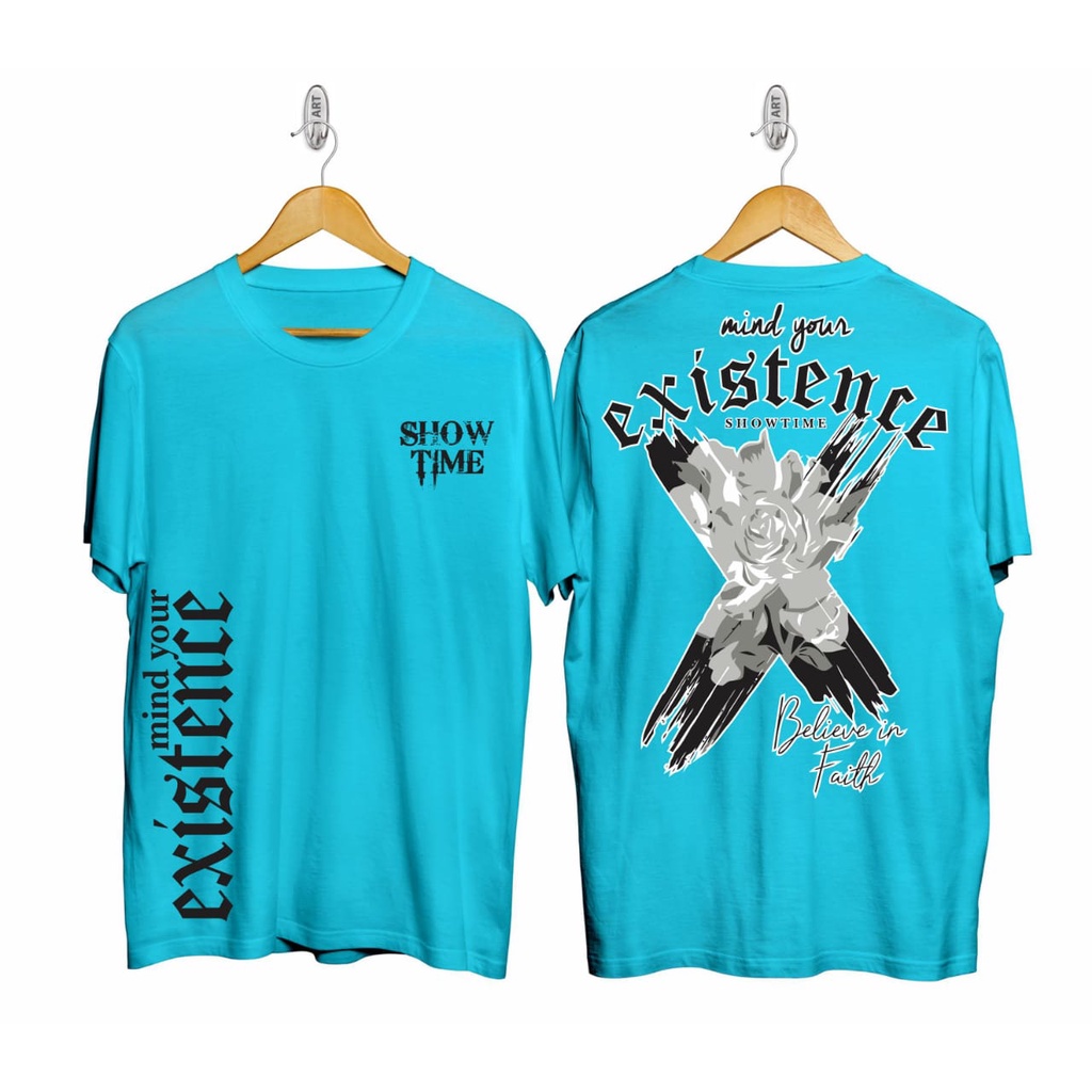 Kaos Tshirt Pria ExistenceTosca Distro Lengan Pendek Motif Sablon Bergambar Keren Baju Kaos Viral Baju kaos anime