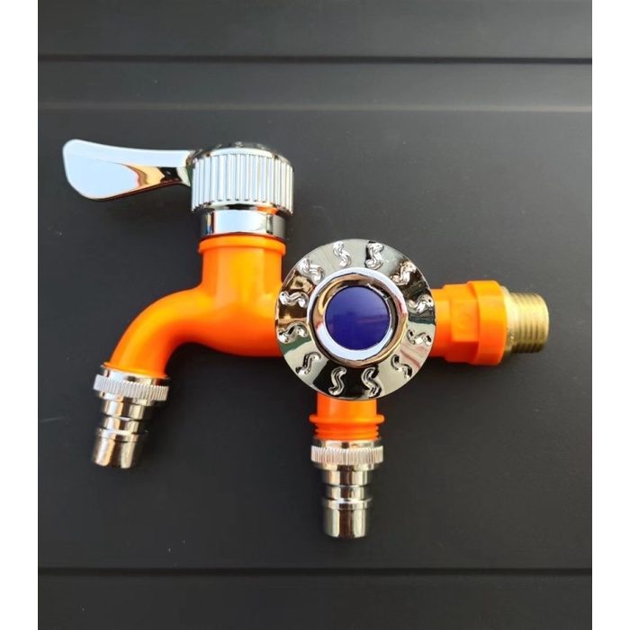 Keran Air (Serbaserbi) Kran Cabang Plastik / Kran Air Double 1/2 Inch