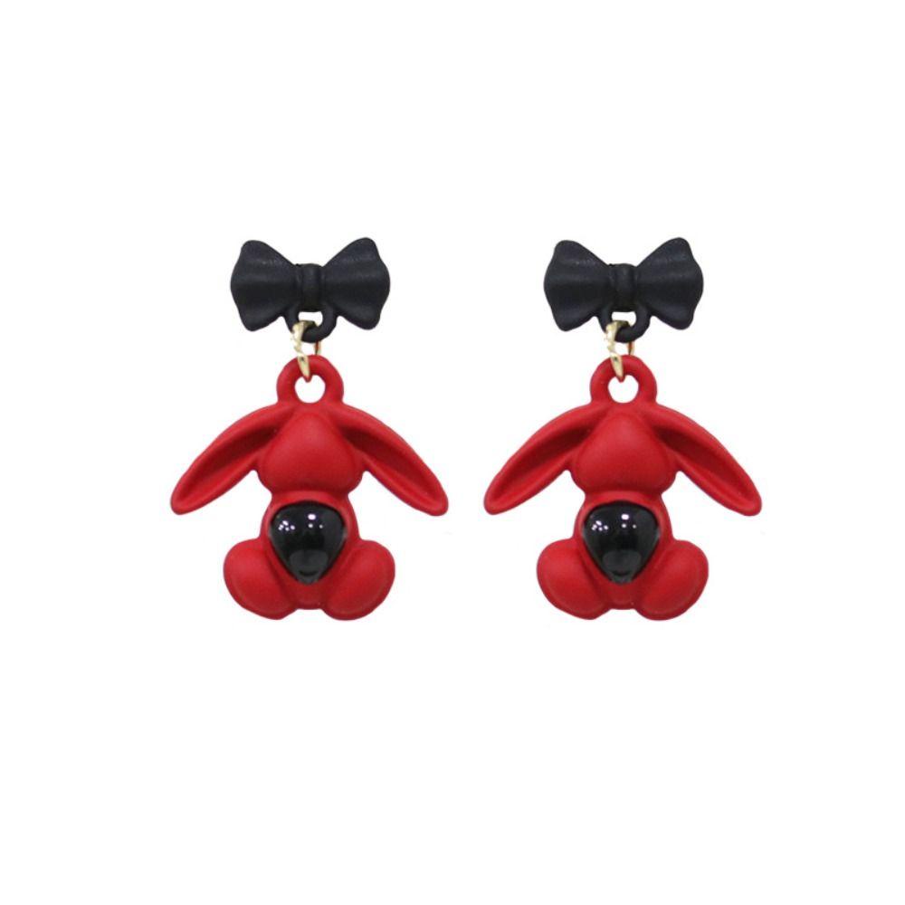 Mxbeauty Anting Tahun Baru Perempuan Hadiah Mewah Keberuntungan Manis Perhiasan Merah Beruntung Pernikahan Menjuntai Anting