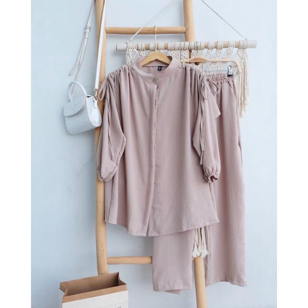 JEVA ONESET - SETELAN CELANA - SETELAN OVERSIZE - ATASAN + CELANA