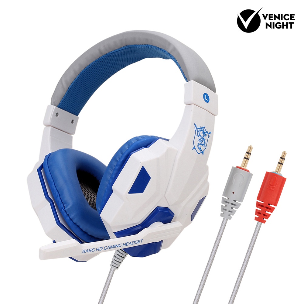 (VNEP) (Berkabel) Soyto SY830MV Stereo Gaming Headset Kontrol Volume Headphone dengan Mic untuk PC