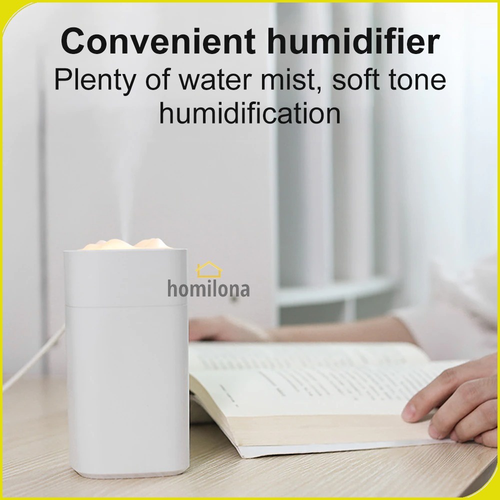 Air Humidifier Diffuser Pelembab Udara Lampu Tidur 350ml LISM S1 White