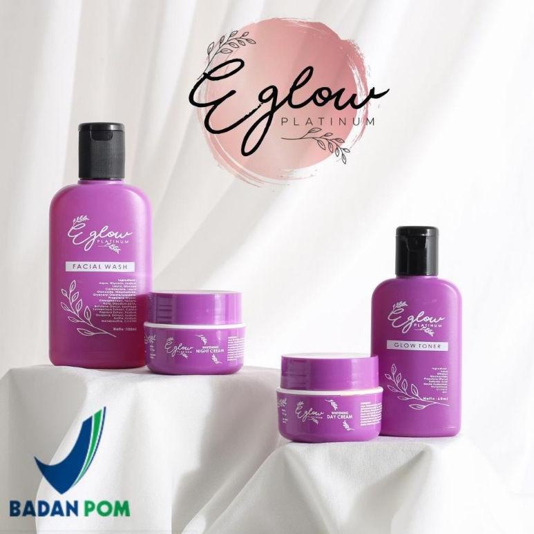 ク EE GLOW PLATINUM BPOM KEMASAN BARU (WHITE & ACNE) ㊝