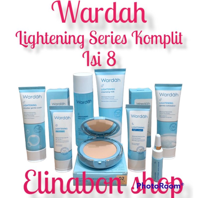 Wardah Lightening Series Komplit 8 macam(wardah makeups original)