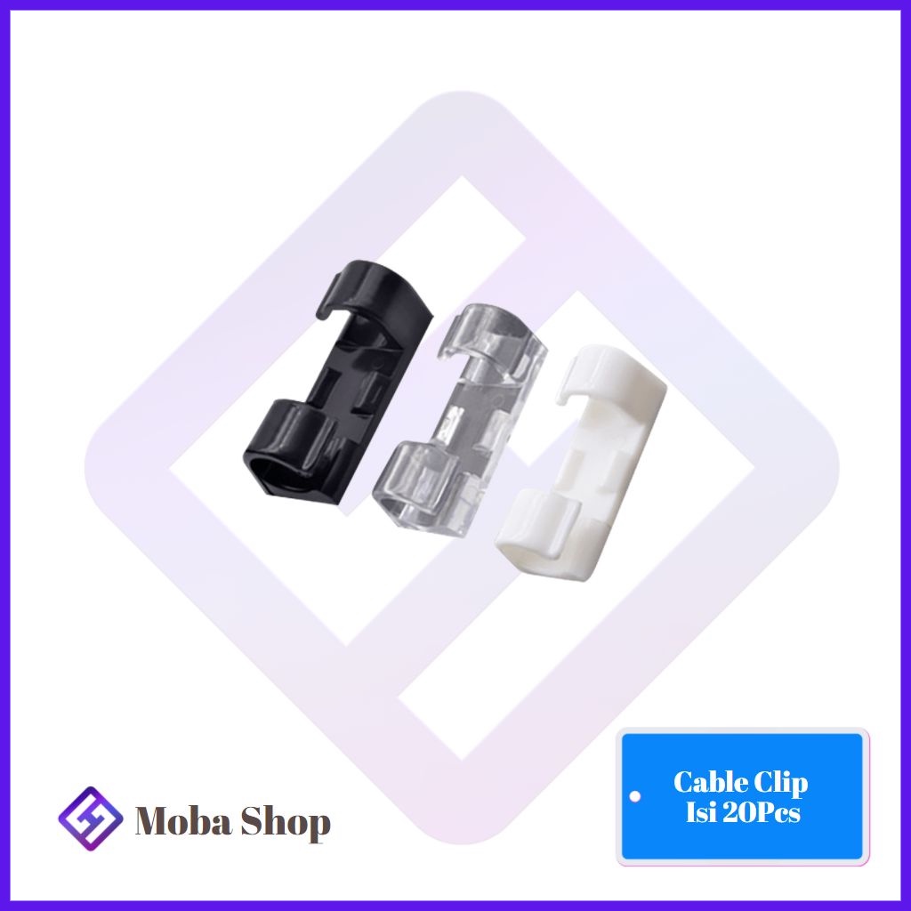 Cable Clip Isi 20Pcs Carprie Klip Kabel Organizer Holder Penjepit
