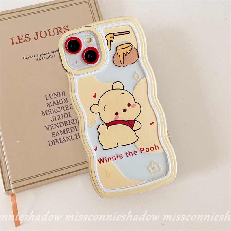 Realme 10 C35 C33 C30 9Pro+ 8I 9 7I C25Y C12 C21Y C11 C25 C25s C15 8 7 5 C3 6i 5i 5s C20A C20 Couple Case Cartoon Winnie The Pooh Cute Pochacco Shockproof Wavy Edge Soft TPU Cover