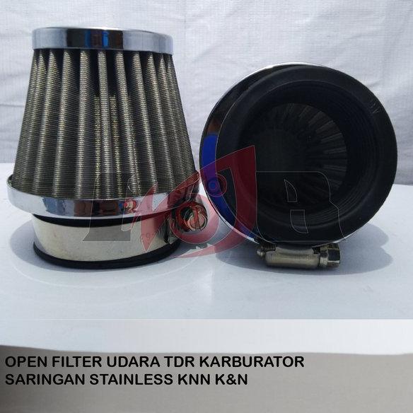 PE24 Open Filter Udara TDR Karburator PE 24 Saringan Stainless KNN K&N