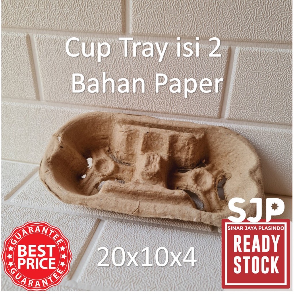 2 CUP TRAY PAPER DRINK HOLDER | TATAKAN MINUMAN KERTAS | NAMPAN KERTAS