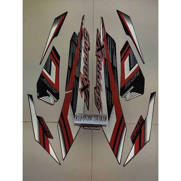 striping stiker Supra x 125 PGm fi 2021 2022 hitam ful