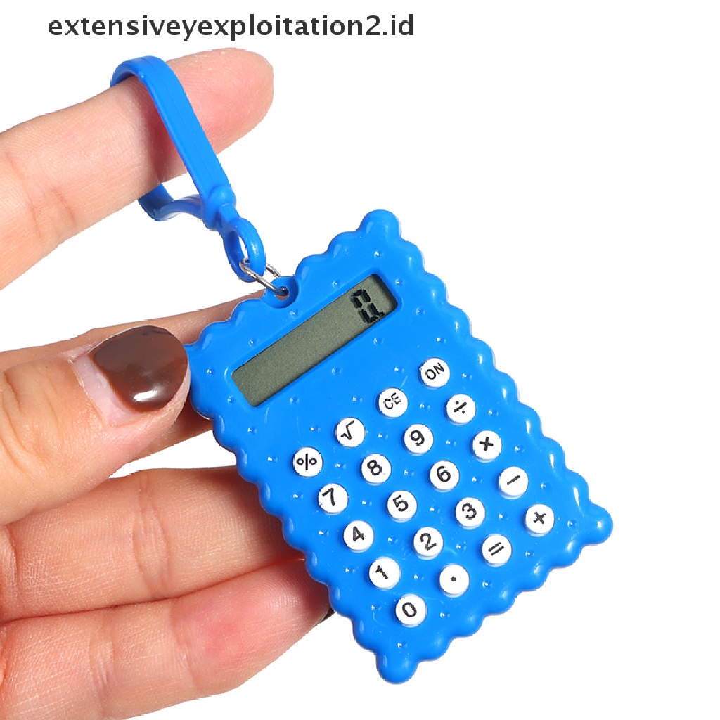 Kalkulator Mini Elektronik Bentuk Biskuit Untuk Pelajar / Kantor