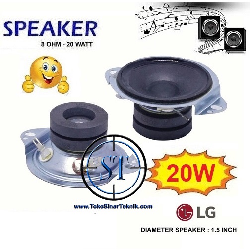 Speaker HI-FI 1.5 Inch Audio High Speaker Double Magnet 1.5&quot; 8 Ohm 20W Bulat Sound Spiker Suara Audio Tweeter Fullrange