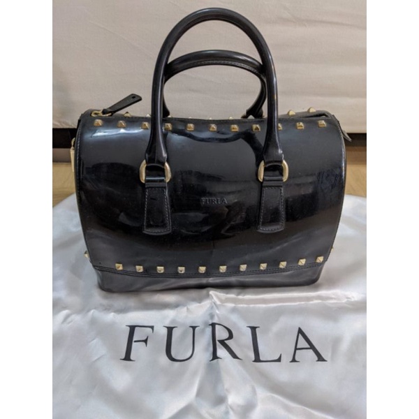 PRELOVED FURLA JELLY HAND BAG STUDDED (ORIGINAL) JARANG PAKE