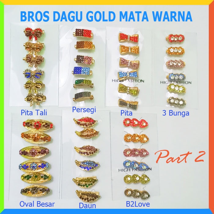 GOLD Bros kecil warna bros mini dagu hijab  jilbab khimar kerudung silver dan gold  peniti kecil by 