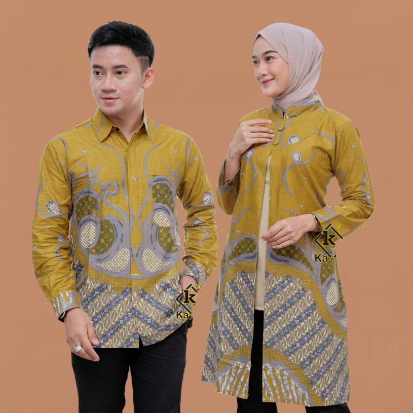 Atasan Tunik Bolero Batik Couple Kemeja Batik Pria Lengan Panjang Best Seller Kain Katun Batik Jumbo