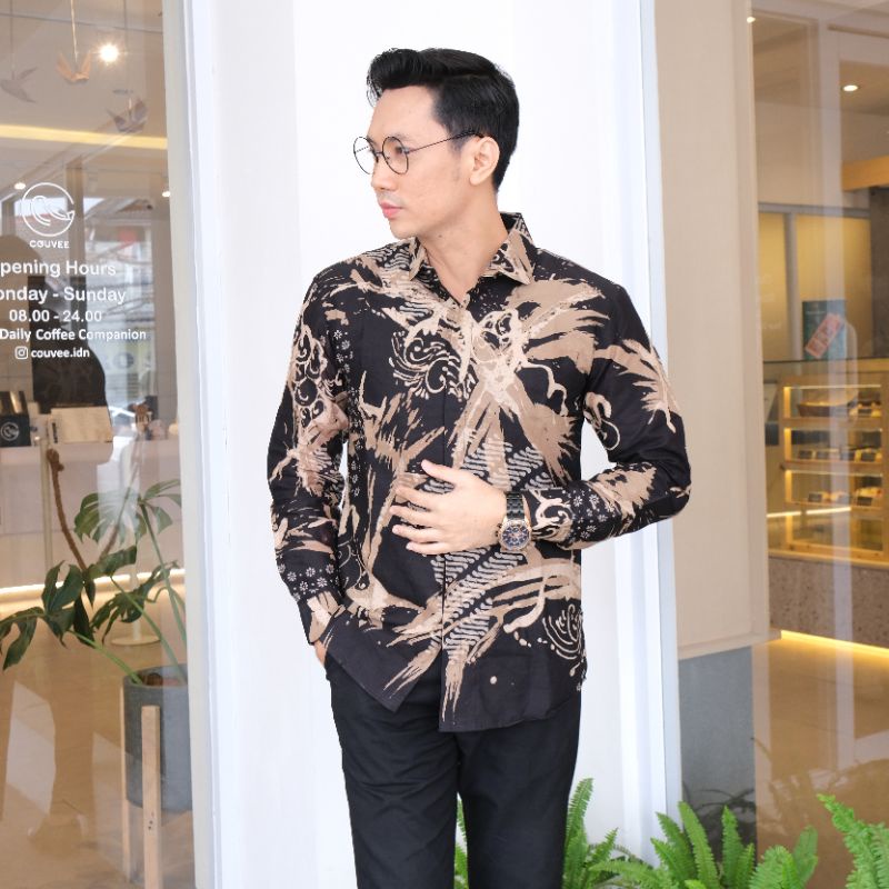 KEMEJA KONDANGAN BATIK KAISAR PREMIUM PRIA LENGAN PANJANG PRODUKSI BATIK ALUNA KEKINIAN KJ 28