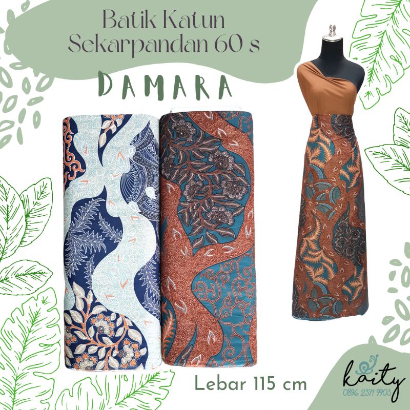 Kain Batik Katun Cotton Sekarpandan 60 s Damara