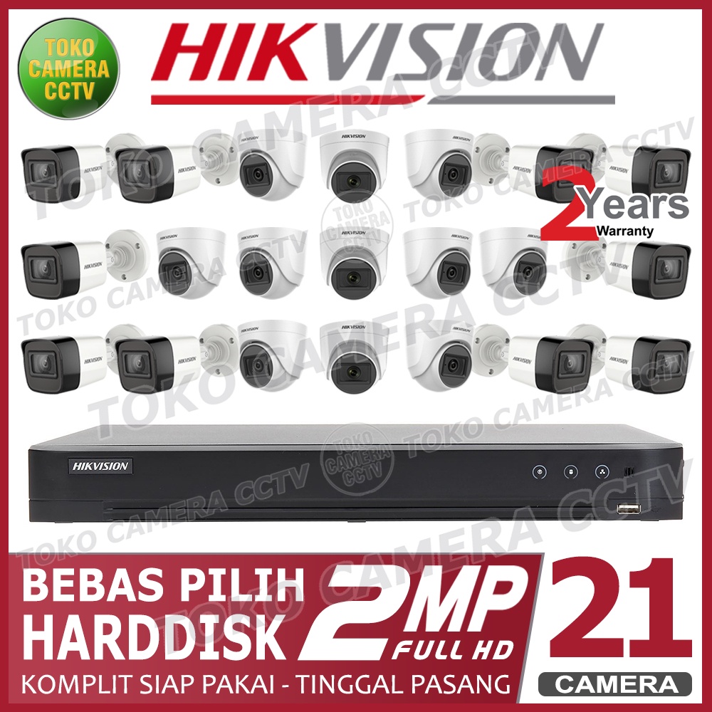 PAKET CCTV HIKVISION 2MP 32 CHANNEL 21CAMERA