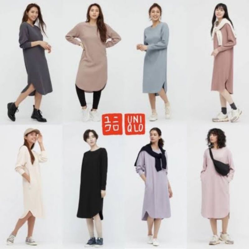 Dress Wanita Uniqlo Waffle