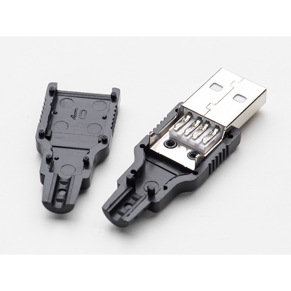 Socket USB 2.0 Connector Male Kosong DIY Plug Type A Jack Jantan 4P