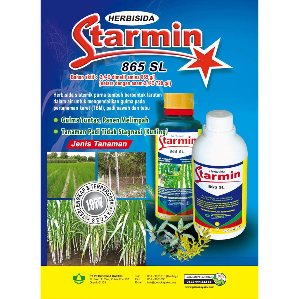 Starmin 865SL 400ml Herbisida Sistemik Pembasmi Rumput Tebu