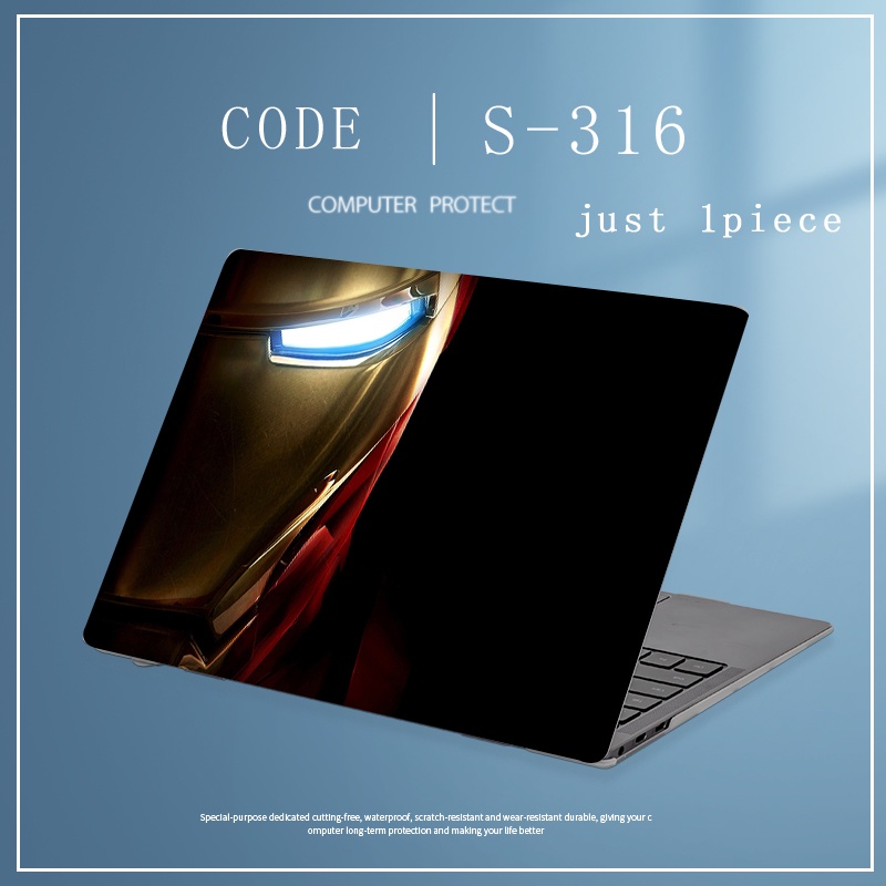 1pc Universal Bebas Potong COD Custom Stiker Kulit Laptop Untuk ACER NITRO AN515 SWIFT5 SF315 14 &quot;15.6&quot; Notebook Komputer Decal Game Iron-Man Avengers Theme Designs Covers