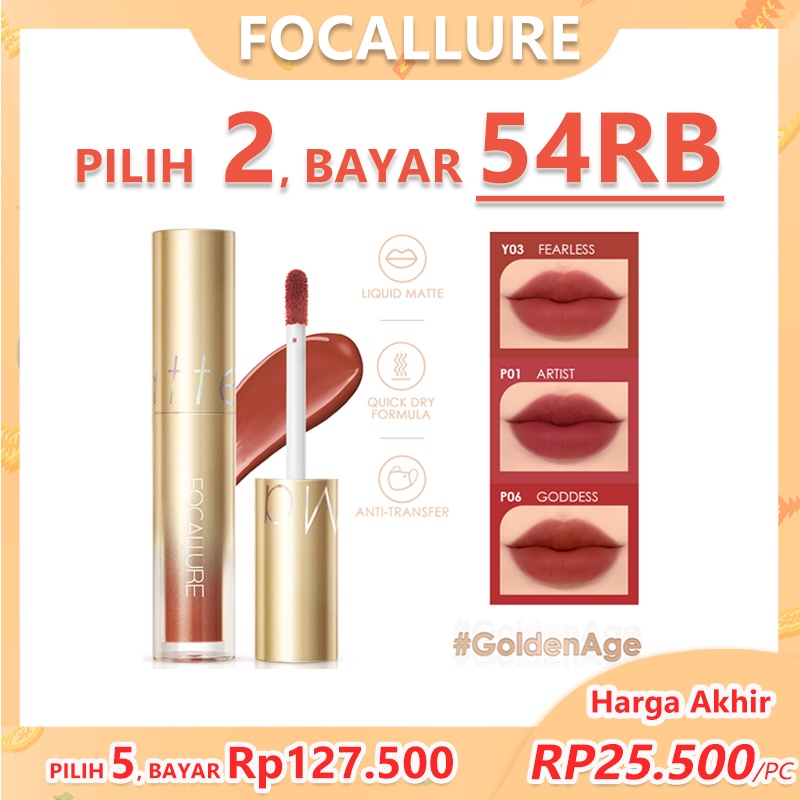 FOCALLURE Waterproof Matte Lipstick &amp; Velvet Air Mist Lasting Lip Cream Lip Cosmetics