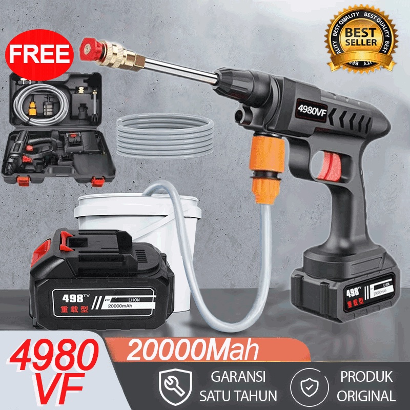 Premium (Mount) The New Alat cuci motor dan mobil wireless 300W /portable alat cuci mobil isi ulang