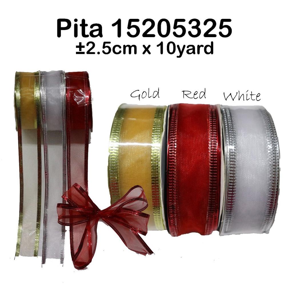 

Pita 15205325 2.5cm x 10yard - pita natal - christmas ribbon