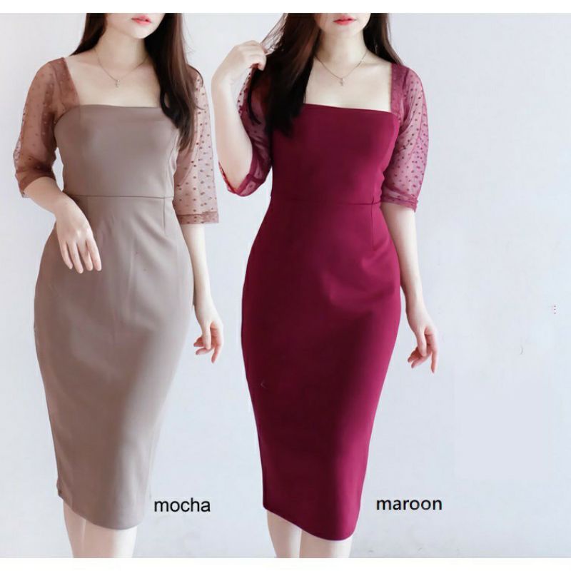 dress wanita/dress span/dress scuba/baju kantor/dress kerja/dress party/gaun pesta/bju kondangan