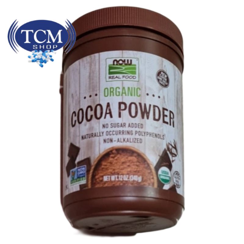 

Now Real Food Organic Cocoa Powder No Sugar Added 340 Gram ORIGINAL ASLI USA