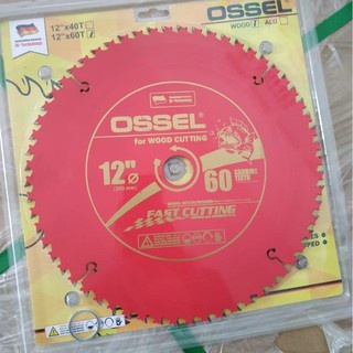 OSSEL MATA GERGAJI POTONG KAYU 12" X 60T CIRCULAR SAW MODEL TANDUK
