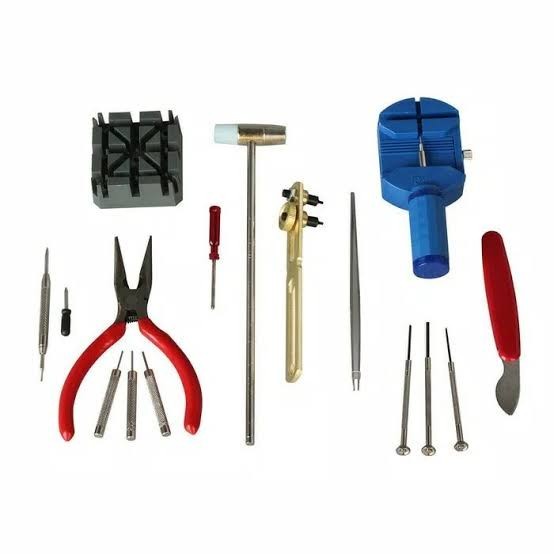 alat servis jam reparasi jam tangan / watch repair tool kit 1 set