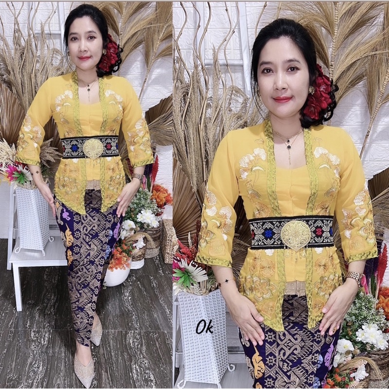 kebaya jadi bordir motif versace